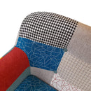 Divano 2 Posti 130x80x68 cm in Tessuto Patchwork