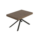 Tavolo Allungabile 120-204x80x74 cm Niket Noce Gambe Antracite