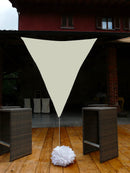 Tenda Vela da Giardino Triangolare 500x500x500 cm in Poliestere 210 gr Ecru