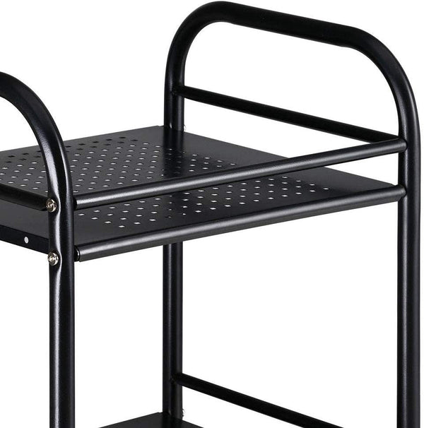 prezzo Desserte de Cuisine 40x35x75 cm 3 Niveaux avec Roulettes Noir
