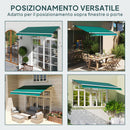 Telo di Ricambio per Tenda Parasole Retrattile 3x2,5 m in Poliestere Anti UV 50+ Verde      