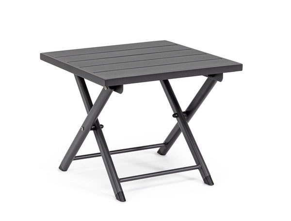 Tavolino da Salotto 44x43x36 cm in Alluminio Taylor Grigio Scuro sconto