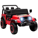 Macchina Elettrica per Bambini 3+ Anni 12 V 101x65x61 cm con 2 Motori Telecomando USB Musica e 3-5 km/h in PP Rosso      