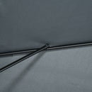 Ombrellone Rettangolare 2x3 m Pieghevole e Regolabile in Alluminio e Poliestere Grigio Scuro   