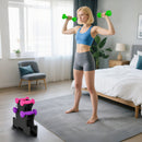 Set Manubri con Supporto 6 Manubri 12kg Totali in Metallo Multicolore      