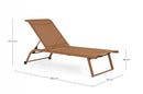 Set 2 Lettini Prendisole da Giardino 70x182x91,5h cm con Ruote Taylor Pecan 