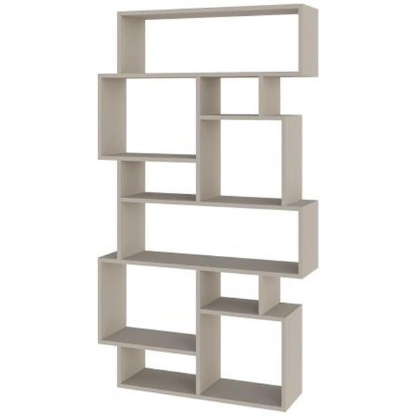 Libreria 168x96x25 cm Design Moderno Scaffale 8 Ripiani in MDF Sabbia online