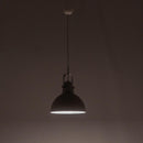 Lampada a Sospensione 38x38xH165 cm in Metallo Kande Paralume bianco opaco