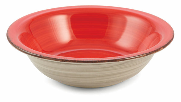 Set de 6 Assiettes Creuses Ø21,5x5,5 cm en Grès Rouge et Gris VdE Tivoli 1996 Baita acquista