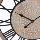 Orologio da Parete Ø50 cm in Mdf e Metallo Marrone