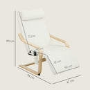 Poltrona Relax Riscaldante e Massaggiante 67x95x101 cm con Poggiapiedi Regolabile e Telecomando Struttura in Legno Crema  