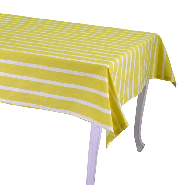 acquista Tovaglia Rettangolare 140x240 cm in Cotone 180 GSM Pop Righe Lime