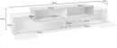 Mobile TV 3 Ante 240x45x51,5 cm Coro Bianco Lucido e Cemento