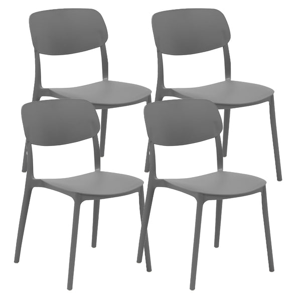 Set 4 Sedie 46x79x54 cm in Polipropilene Elodie Antracite sconto
