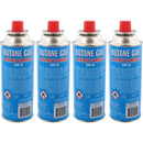 Set 4 Cartucce Gas Butano da 227 gr Ricarica Gas Ø70 x 20 cm Ideale per Campeggio Barbecue