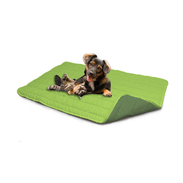 Tapis rembourré pour Chiens Chats Réversible vert pomme / vert foncé sconto