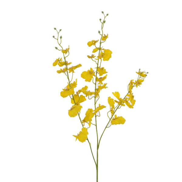 prezzo Lot de 6 orchidées dansantes artificielles à 3 fleurs hauteur 88 cm jaune