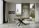 Tavolo Allungabile 160-420x90x77 cm Volantis Premium Noce Telaio Antracite 