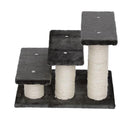 Scala per Gatti Struttura in Legno e Sisal Grigio Scuro 45x35x34 cm 