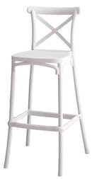 Set 4 Sgabelli 40x36x91 cm in Polipropilene Pompei Bianco