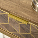 Mobile Consolle Ingresso 99x35x86 cm 2 Cassetti 1 Ripiano in Legno Naturale