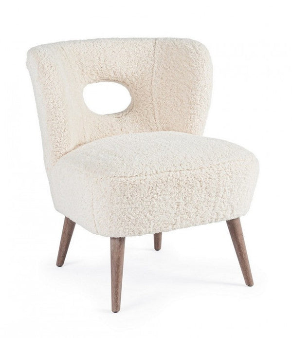 Fauteuil Cortina en tissu blanc prezzo