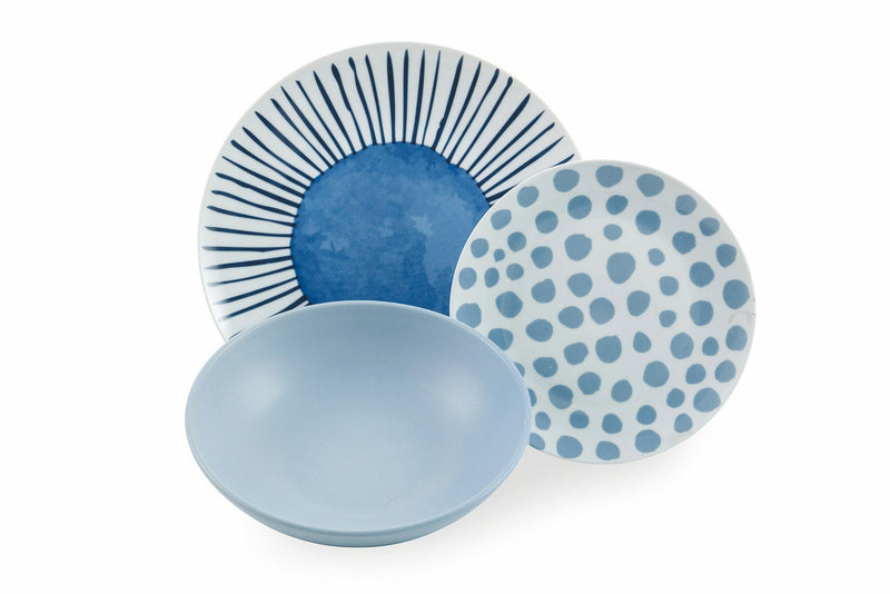 Servizio Piatti 18 Pezzi in Porcellana e Gres Villa d'Este Home Tivoli Marea