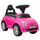 Macchina Cavalcabile per Bambini 12-36 Mesi Licenza Fiat 61x28x38,3 cm con Musica Clacson e Vano Sottosedile in PP Rosa