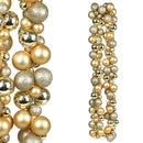 Ghirlanda Natalizia Festone LED 9,5x180 cm con 142 Palline Lucide e Opache Ø3-5 cm Oro      