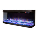 Camino Elettrico da Incasso 66x166x44 cm Effetto Fiamma 1500W Haiti 60 Nero
