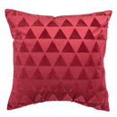 Set 2 Cuscini Decorativi 43x43x6 cm in Poliestere VdE Tivoli 1996 Triangoli Rosso