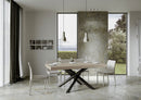 Tavolo Allungabile 200-304x90x77 cm Volantis Premium Cashmere Telaio Antracite 