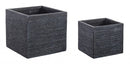 Set 2 Vasi Graffiti Qu Nero Basso