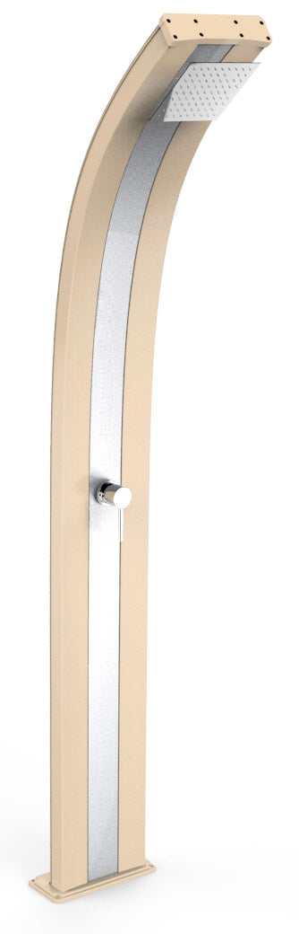 prezzo Douche de Jardin Solaire 40L Mitigeur Arkema Dada Bande Inox Champagne Bronze