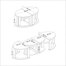 Set tavolini da salotto Antella nero e noce