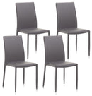 Set 4 Sedie 43,5x46,5x90,5 cm in Similpelle Grigio