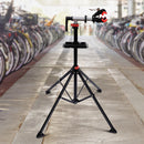 Cavalletto Supporto per Bicicletta Riparazione Bici Pieghevole 75x75x100-160 cm 
