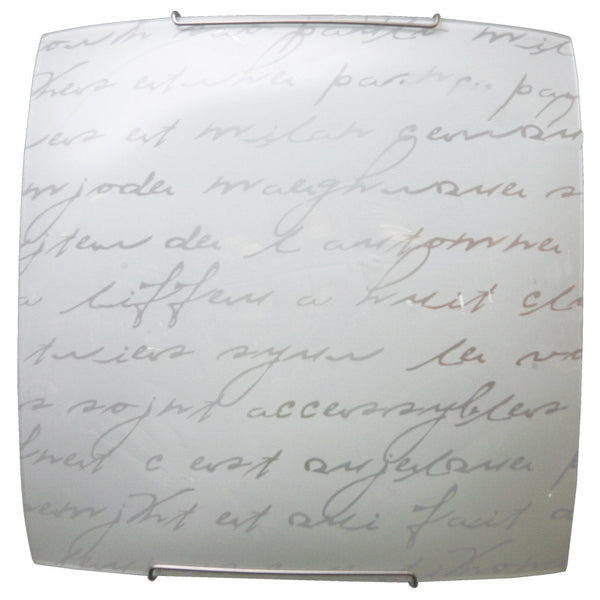sconto Plafonnier 2xE27 Crochets Fil d'acier Dalle de verre E-Energy Veronica writings