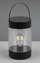 Lampada da Tavolo da Esterno a LED SMD in Tessuto Nero Opaco