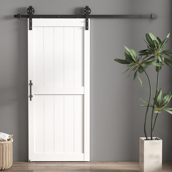 Porta Scorrevole 81,3x3,5x213,4 cm Porta da Interno in Stile Industriale in MDF e Legno Bianco online