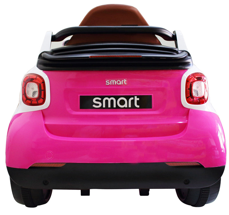 Macchina Elettrica per Bambini 12V Mp4 Smart Fortwo Cabrio Rosa
