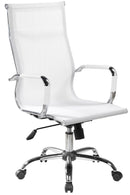 Sedia Poltrona Presidenziale da Ufficio in Rete Tosini Dallas Bianca