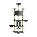 Albero Tiragraffi per Gatto grigio 60x60x200 cm 