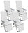 Lot de 4 transats pliants inclinables 59x76x109 cm avec repose-pieds en aluminium et textilène A