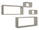 Ensemble de 3 étagères cubiques murales carrées et rectangulaires en panneaux de fibres de bois marron taupe Merlin
