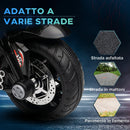 Moto Elettrica per Bambini 3-5 Anni 86x42x52 cm con 3 Ruote Luci e Suoni Batteria 6V Nero      