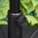 Base per Ombrellone Ø60 cm Riempibile con Acqua e Sabbia 28-40 kg per Pali da Ø3,8 e Ø4,8 cm in Plastica Nero 