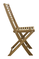 Set 2 Sedie da Giardino Pieghevoli 48x53x92 cm in Legno Naturale