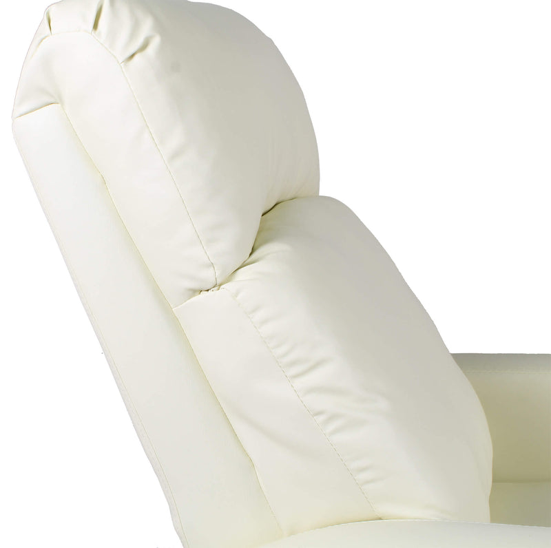 Poltrona Relax Manuale Reclinabile in Similpelle Vandi Panna