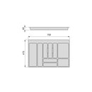 Portaposate Optima Vertex/Concept 500mm (Spalle 16mm) M 800 Plastica Bianca Tecnoplastica Emuca